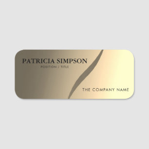 Porte-nom Soft Sepia Tones & Golden Brown Gradient : Vintage