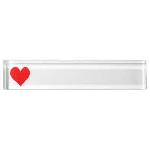 Porte-nom Solide Rouge Rouge mignon Coeur