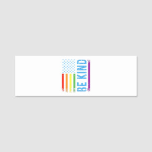 Porte-nom Soyez Gentil Lgbt Lgbtq Fierté Gay Arc-en-ciel