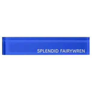 Porte-nom Splendid Fairywren Blue Colour