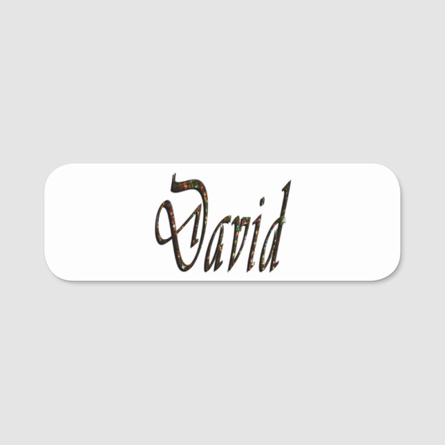 Porte-nom Starry Designed David Name, (Devant)
