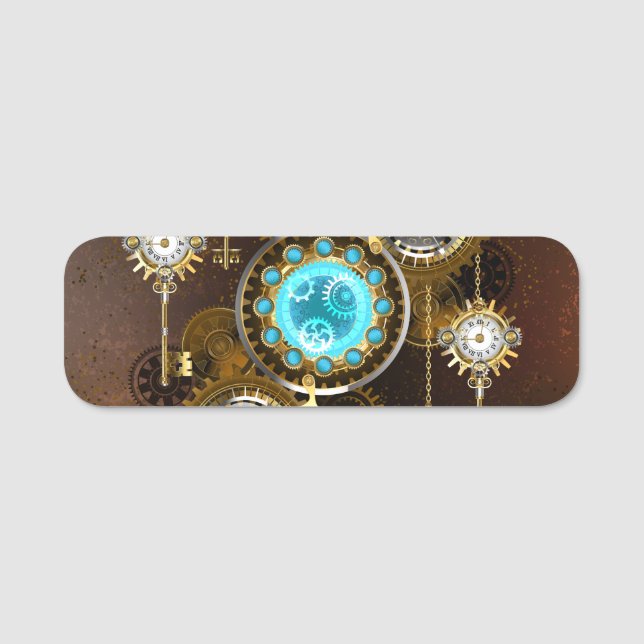 Porte-nom Steampunk Rusty Background (Devant)