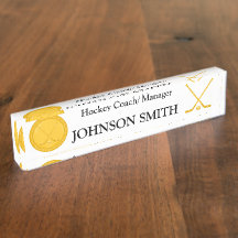 Sticks de hockey en or et canette Customisée