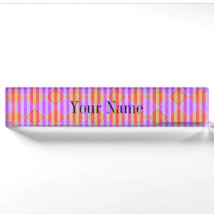 Porte-nom Stripes, Diamants, Spot Motif par Shirley Taylor