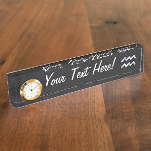 Porte-nom Style Chrome Aquarius Zodiac Connexion déco serpen