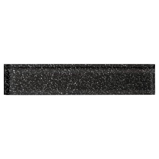 Porte-nom Style en pierre noir moderne - l'espace (Devant)