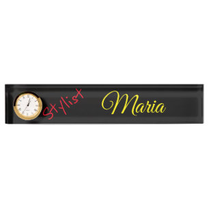 Porte-nom Styliste et Barbers Nail Salon Nameplaques