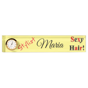 Porte-nom Styliste et Barbers Nail Salon Nameplaques