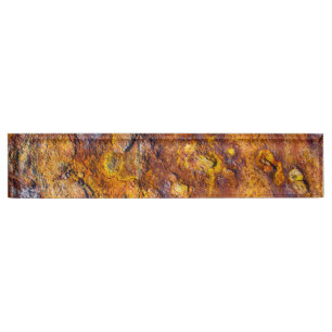 Porte-nom Surface métallique rouillée