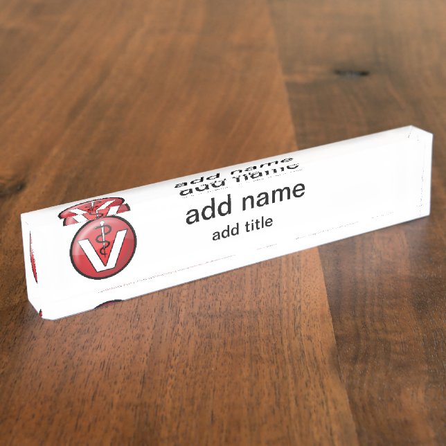 Porte-nom Symbole médical vétérinaire (Taille)