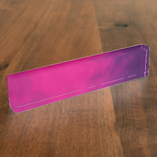 Porte-nom Table de bureau rose néon - Personnalisable