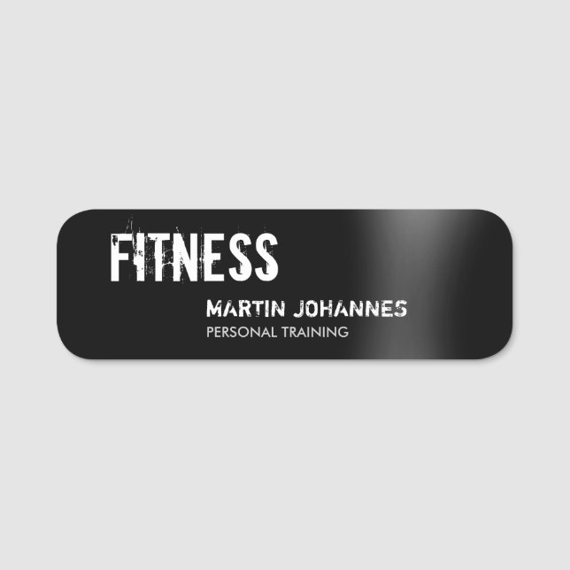 Porte-nom Tag de nom du formateur personnel de fitness moder (Devant)