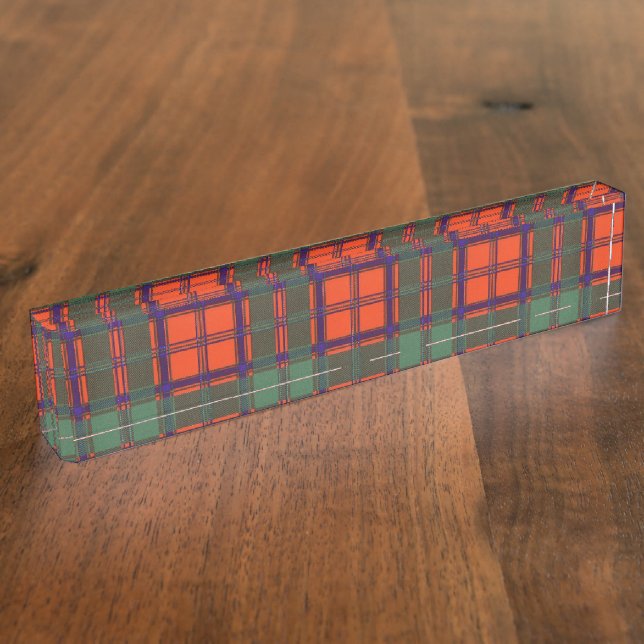 Porte-nom Tartan écossais de kilt de plaid de clan de (Taille)
