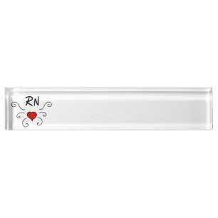 Porte-nom Tatouage d'amour d'infirmière de RN