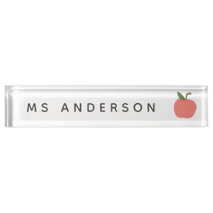 Porte-nom Teacher Apple Cute Classe de fruits graphiques m