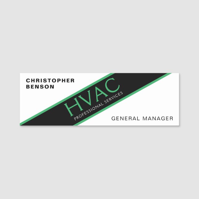 Porte-nom Technicien HVAC (Devant)