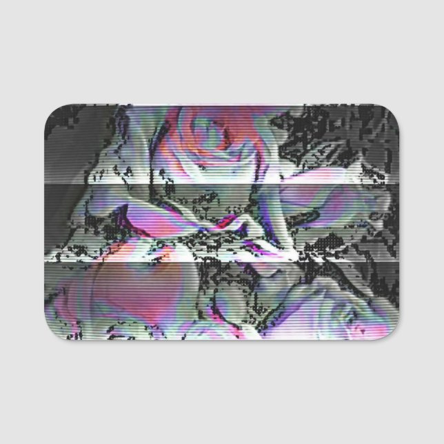 Porte-nom Techno Bouquet (Devant)