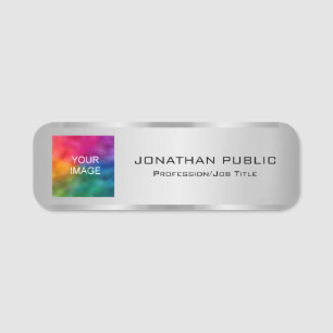 Porte-nom Télécharger une photo d'employé personnalisée ou v