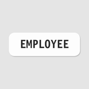 Porte-nom Texte modifiable de l'EMPLOYÉ