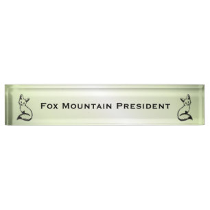 Porte-nom Texte sur mesure Green Fox