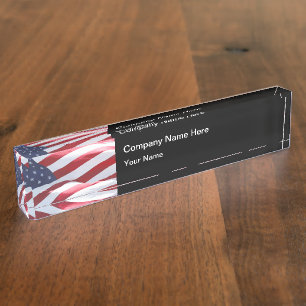 Porte-nom Thème patriotique américain