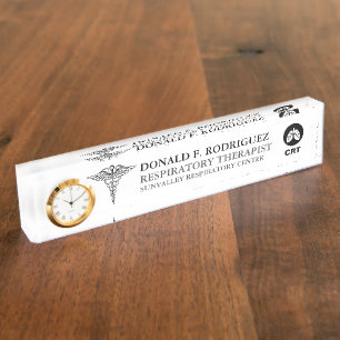 Porte-nom Thérapeute respiratoire du pulmonologue