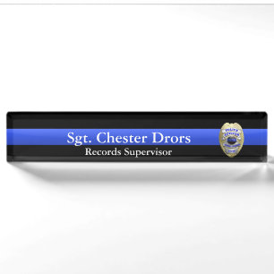 Porte-nom Thin Blue Line