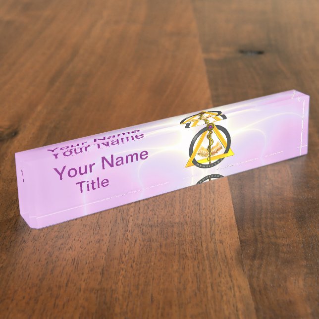 Porte-nom TIGE de lilas de SYMBOLE d'ART DENTAIRE de (Taille)