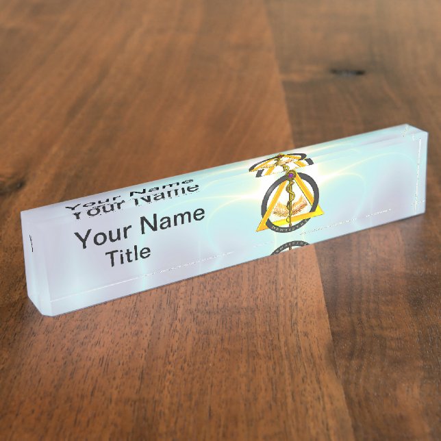 Porte-nom TIGE de SYMBOLE Teal d'ART DENTAIRE de DENTISTE (Taille)