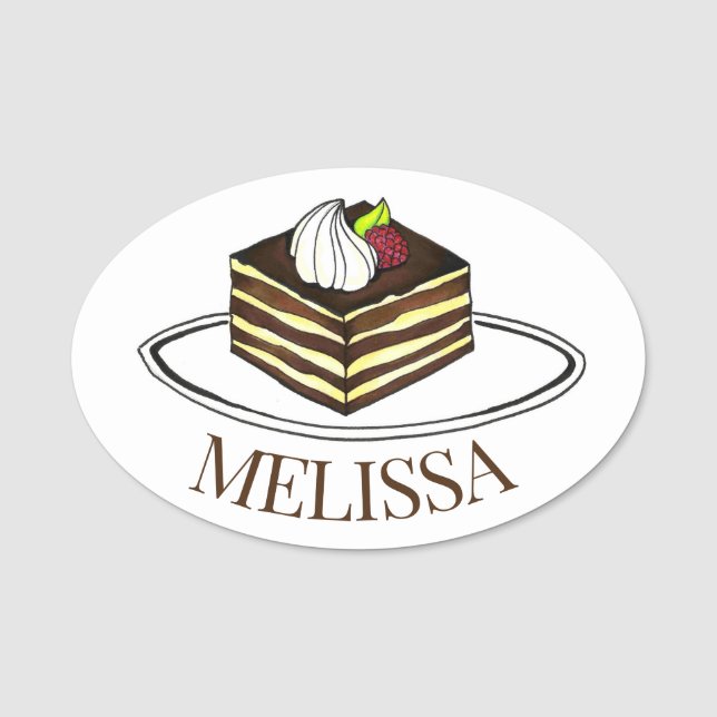 Porte-nom Tiramisu Italien Espresso Cake Dessert Boulangerie (Devant)