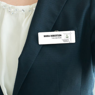 Porte-nom Titre du travail de l'employé du réaldeur personna