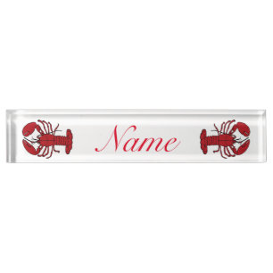 Porte-nom Tonnerre-Cove de homard rouge du Maine