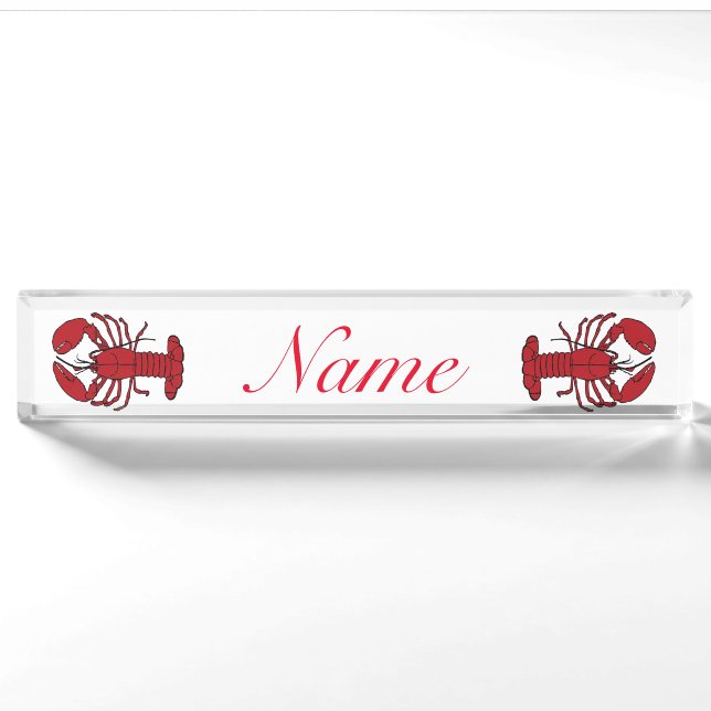 Porte-nom Tonnerre-Cove de homard rouge du Maine (Devant)