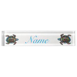 Porte-nom Tonnerre de tortue de mer
