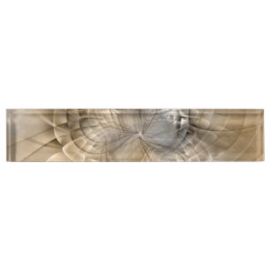 Porte-nom Tons Terre Abstrait Art fractal moderne Texture