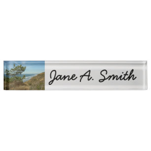 Porte-nom Torrey Pine and California Coastline Landscape