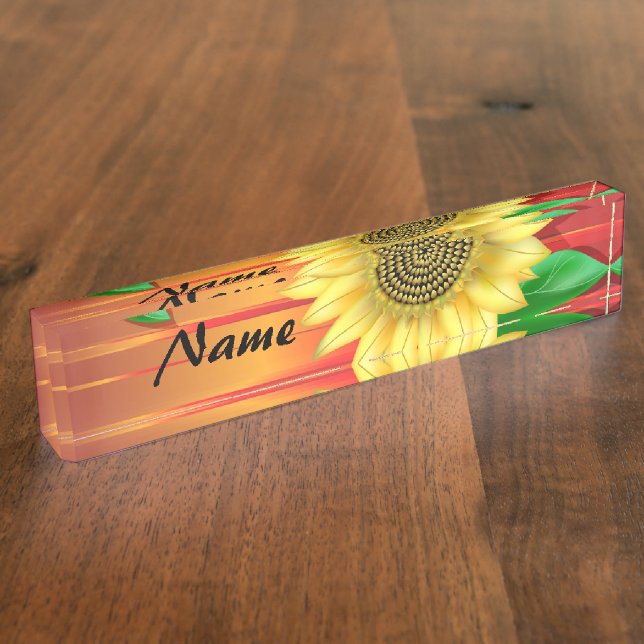 Porte-nom Tournesol (Taille)
