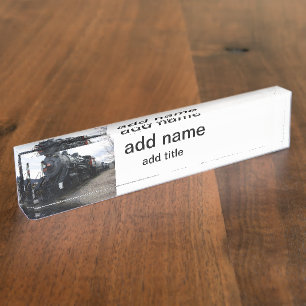 Porte-nom Train à vapeur vintage