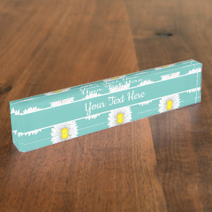 Porte-nom Turquoise Joli Petit Marguerite