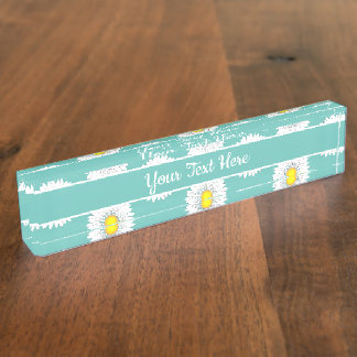 Porte-nom Turquoise Joli Petit Marguerite