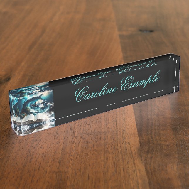 Porte-nom Un bain à vapeur Orca dans la vague. (Taille)