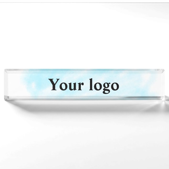Porte-nom Un logo personnalisé simple et élégant ici compagn (Devant)