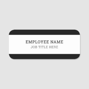 Porte-nom Une Façon Pratique De S'Identifier : Blanc Noir