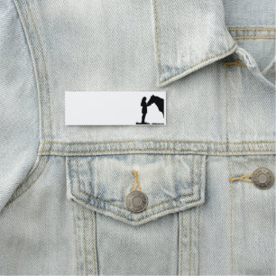 Porte-nom Une fille et son art de silhouette d'amour de