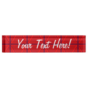 Porte-nom Union Jack rouge