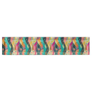 Porte-nom Vague à fleurs multicolores