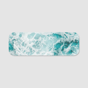 Porte-nom Vagues bleues de l'océan