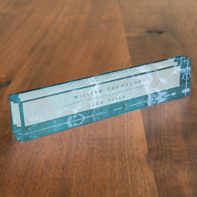 Porte-nom Vagues profondes de l'océan bleu (Taille)
