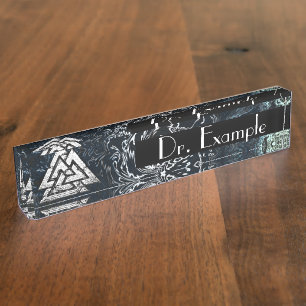 Porte-nom Valknut~ (Wavy)