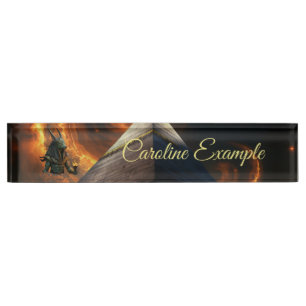 Porte-nom Veilleur de l'Au-delà – Anubis.  